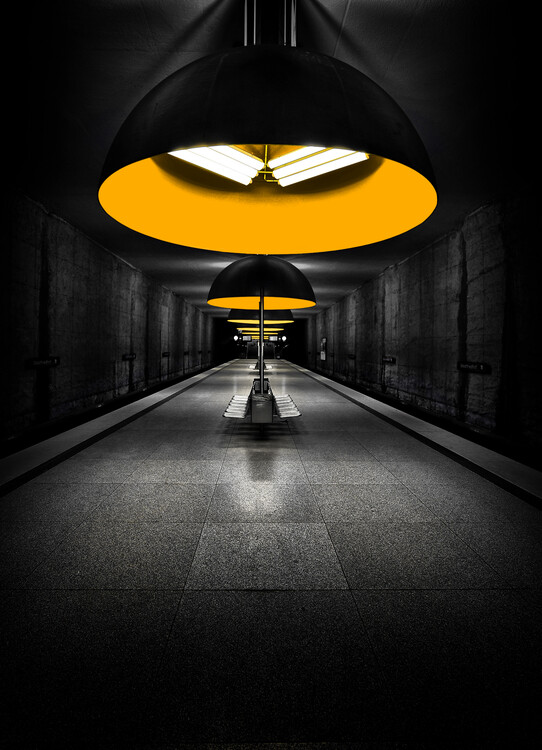 Levně Plakát, Obraz - Moody Metro Station, Jorge Pimenta, 30 × 40 cm