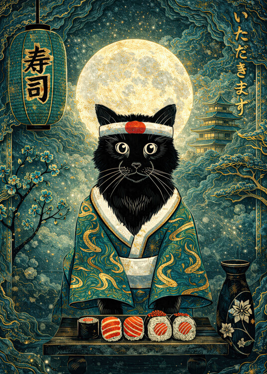 Плакат Moonlit Sushi Master