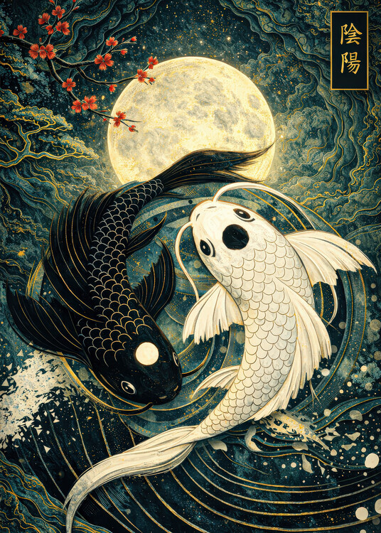 Плакат Celestial Yin Yang Koi