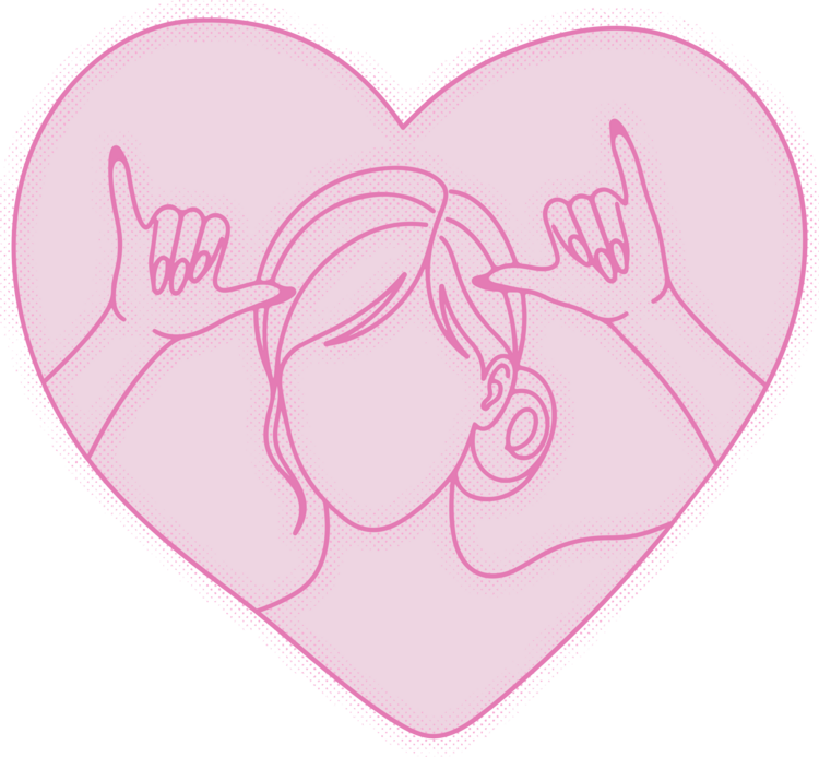 T-shirt Pink Telepathic Heart