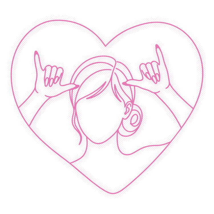 Plakat Minimalist Pink Telepathic Heart