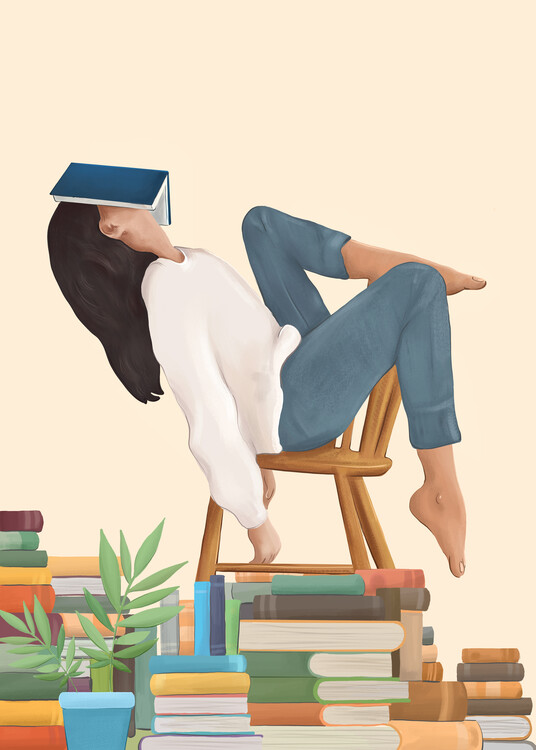 Плакат Lost in my books