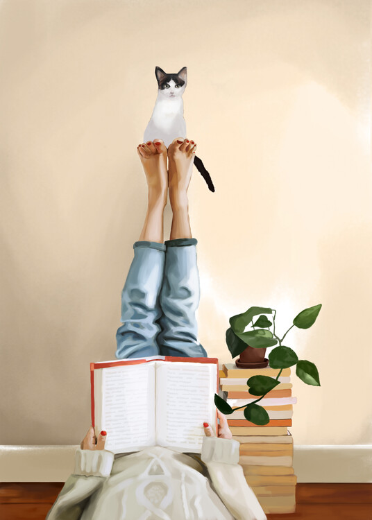 Плакат Paws and Prose