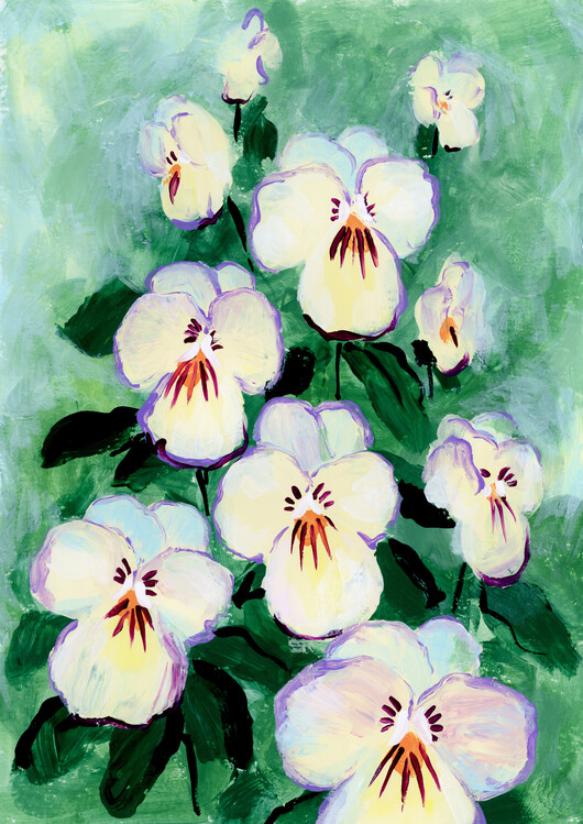 Poster Livia's pansies II