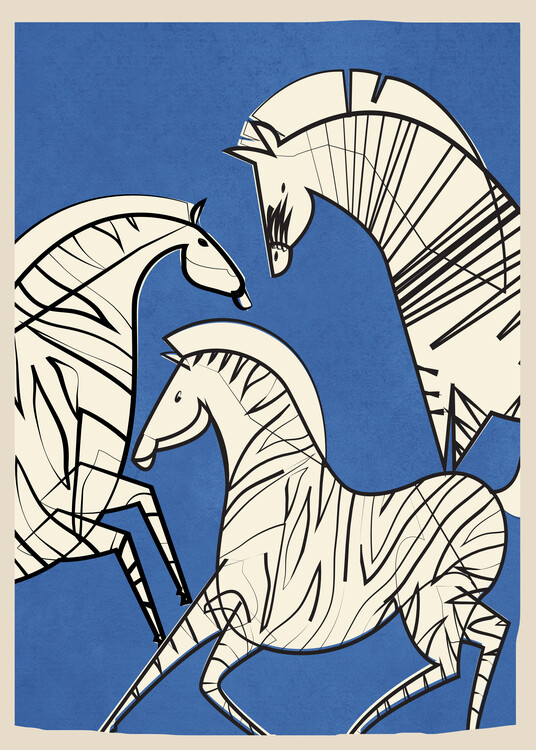 Плакат Abstract Zebras