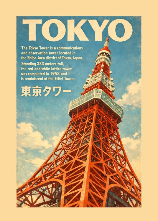 Плакат Vintage Tokyo Japan