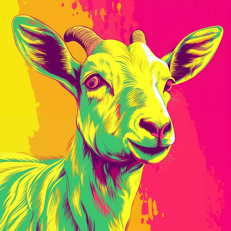 Αφίσα Colorful Smiling Goat