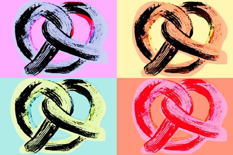 Poster Colorful Pop Art Pretzels