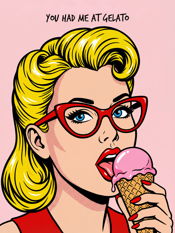 Poster Retro Girl Gelato