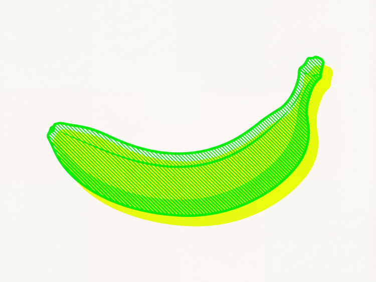 Poster Neon Green Banana