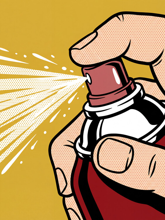 Obraz na plátně Pop Art Spray Can