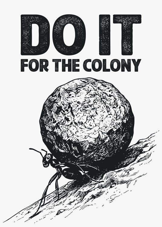 Poster The Burden of Ambition: Symbolic Ant Wall Art