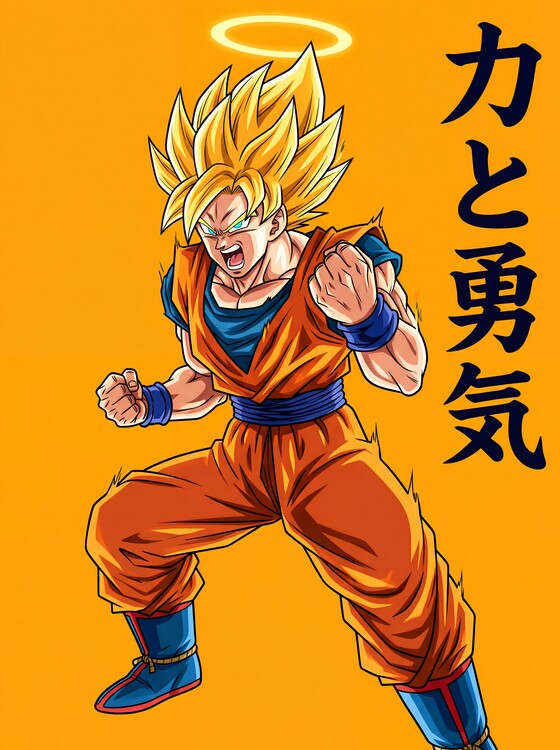 Obraz na płótnie The Resilient Power of a Goku Super Saiyan
