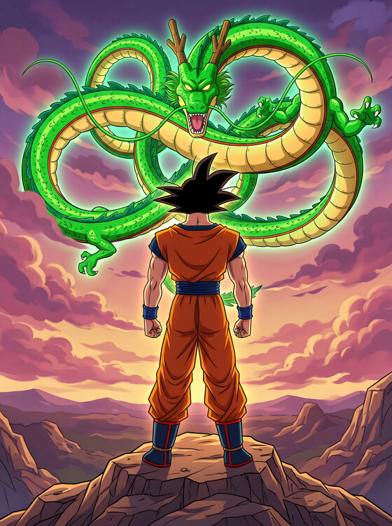 Plakat The Saiyan and Shenron
