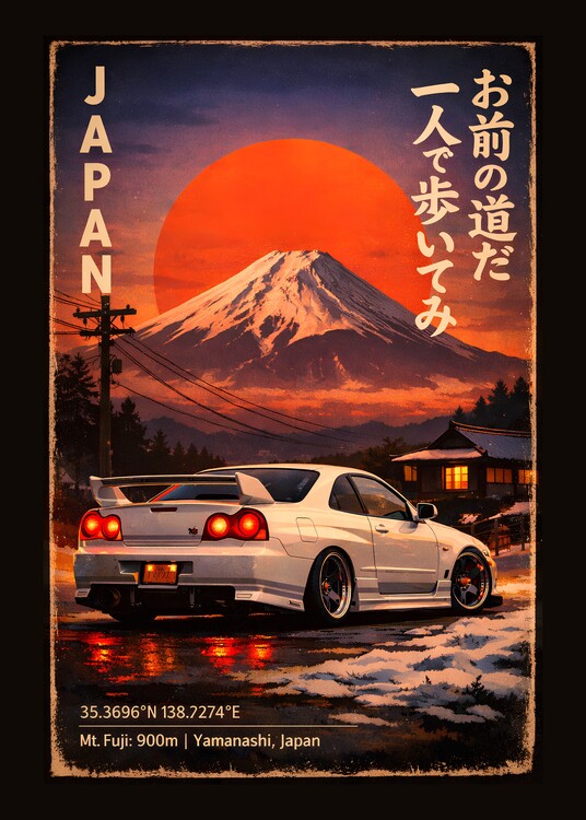 Poster Vintage Japan Sport Car