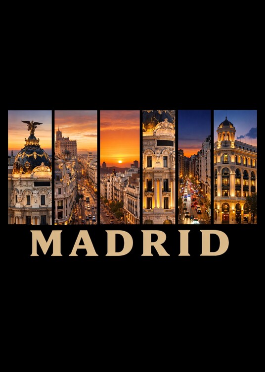 Poster Madrid Spain Landscape Travel