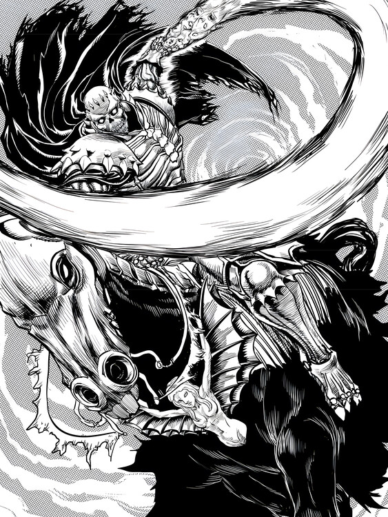 Poster Skull Knight Horse