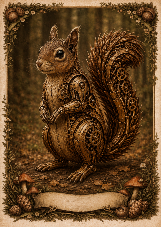 Poster clockwork woodland - Tansy Quickthorn