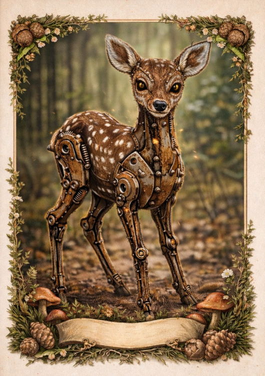 Poster Clockwork Woodland - Fern Hollowgleam
