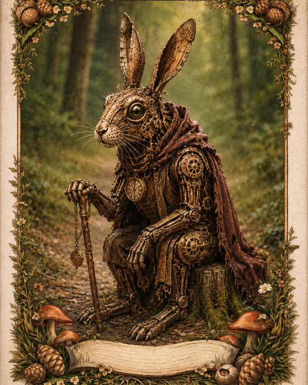 Poster Clockwork Woodland - Old Tick waits at Crossbriar Hollow