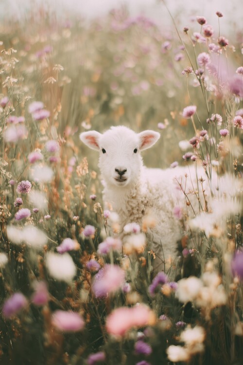 Poster Sheep in bloom