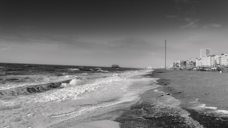 Плакат Rough waves of Brighton beach