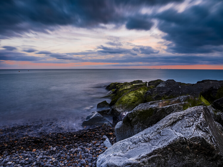 Плакат Sun set over salt dean beach