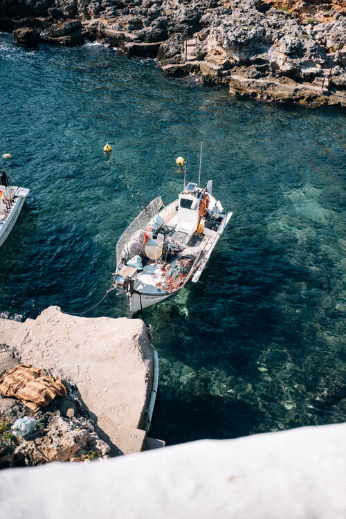 Poster Fisherboat in Mediterranean sea