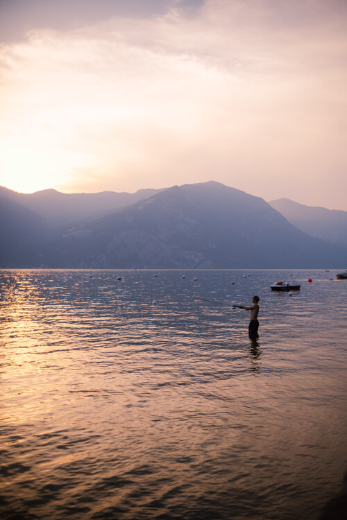 Poster Sunset fishing