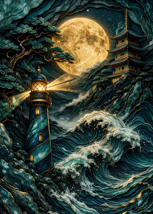 Poster Celestial Lighthouse