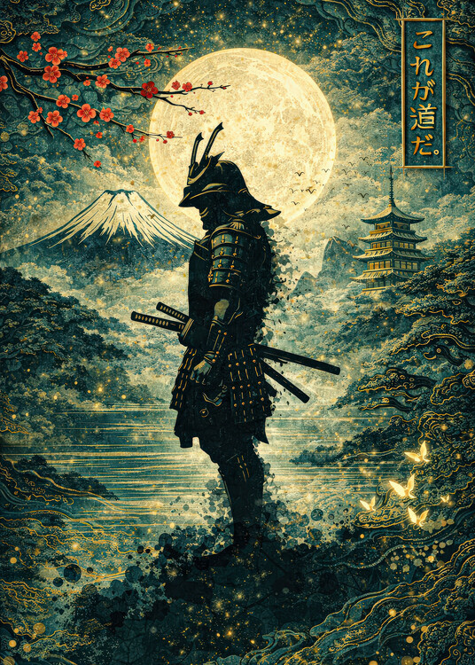 Poster Samurai Under the Full Moon