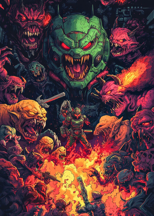 Poster Surrounded by Damnation