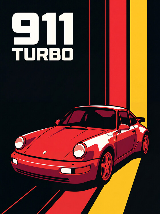 Poster Porsche 911 Turbo | Classic German Performance Vehicle