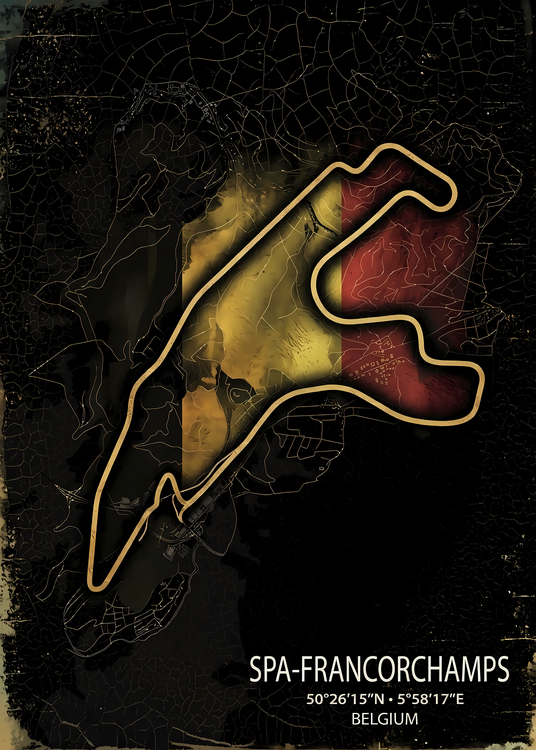 Póster Spa-Francorchamps Circuit F1