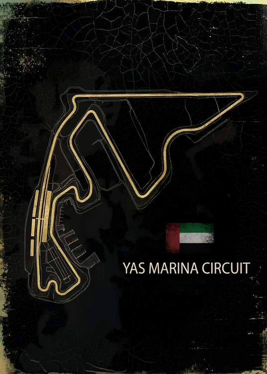 Póster Yas Marina Circuit Track