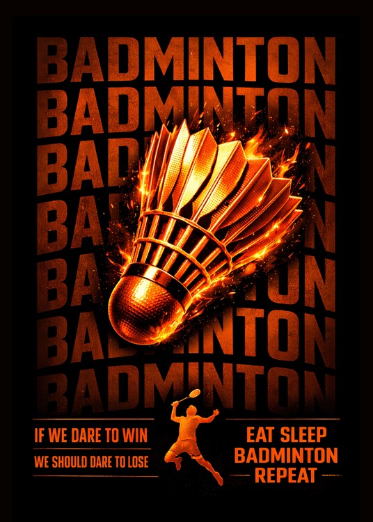 Плакат Vintage Badminton Sport