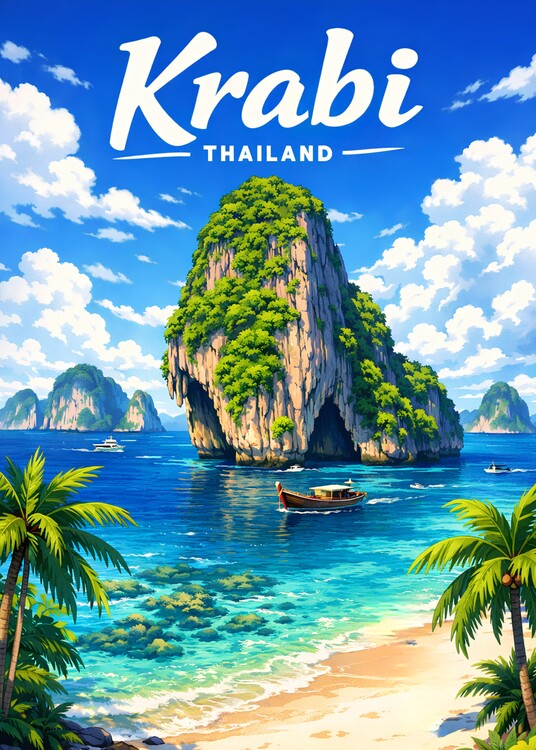 Poster Krabi Thailand Landscape Travel