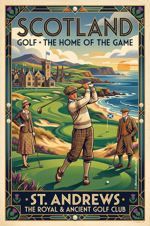 Poster Golf in Scotland Ancient