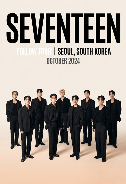 Poster SEVENTEEN : The Follow Tour in Seoul, South Korea