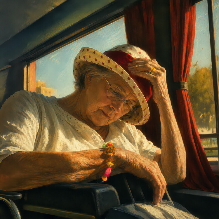 Plakat Fragments of Yesterday inspired by Edward Hopper Dementia