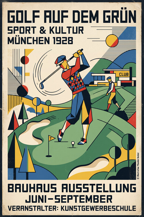 Poster Golf in Germany Munich 1928
