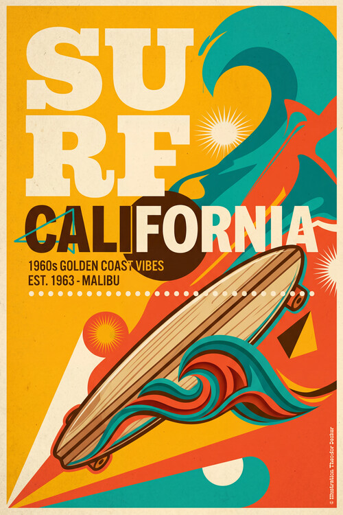 Poster Surf California