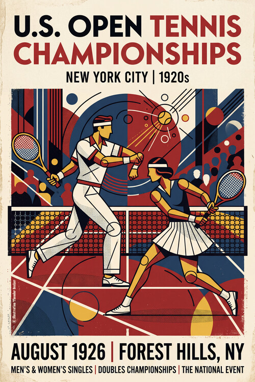 Poster Tennis in USA 1926