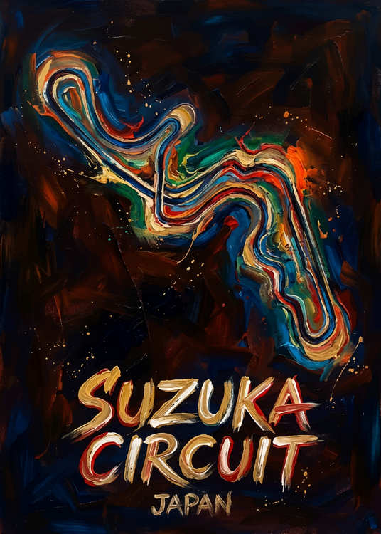 Poster Suzuka Circuit Japan Racing Track