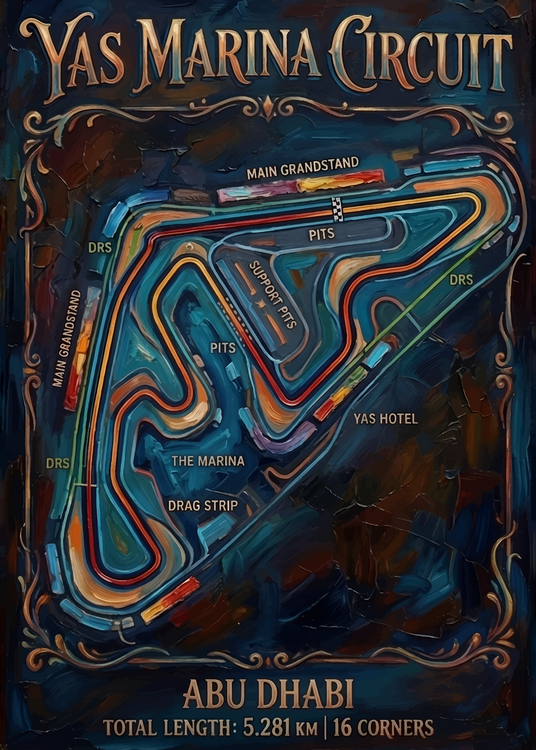 Poster Yas Marina Circuit Racing Track