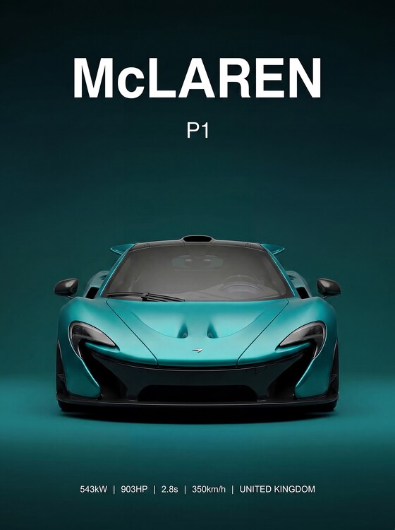 Плакат McLaren P1: A Front-Facing Masterpiece