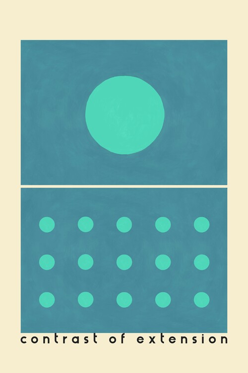 Plakat Teal Circle Contrast
