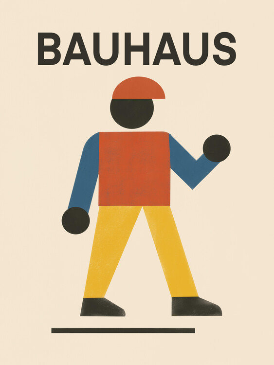 Poster Bauhaus Walking Figure