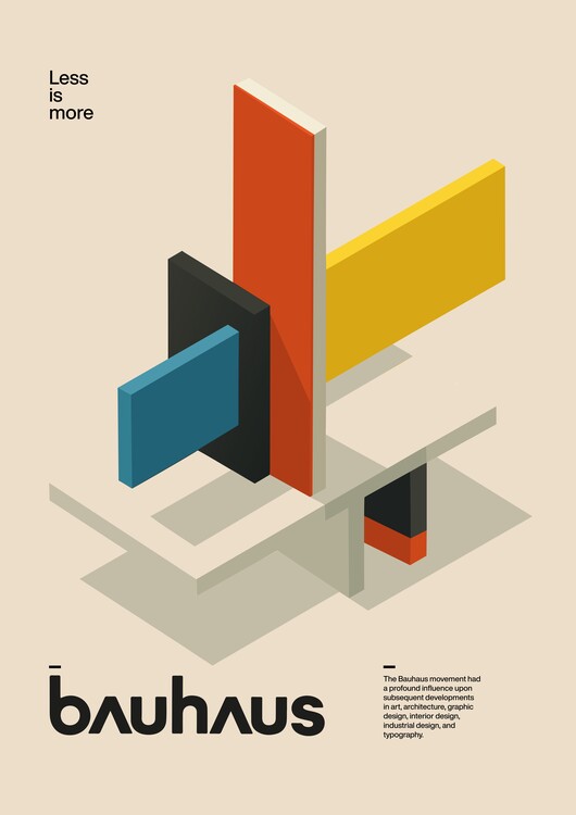 Poster Geometric Shapes Bauhaus