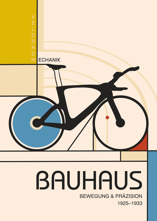 Poster Bauhaus Geometric Cycling
